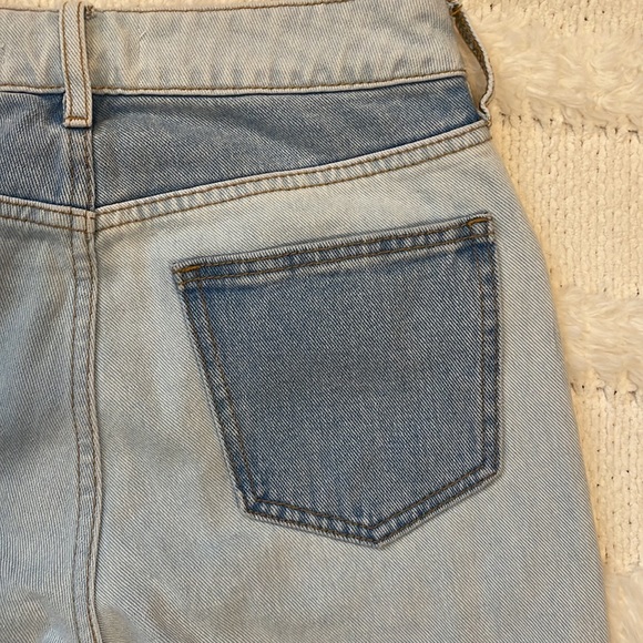 PacSun Eco hopper patchwork mom jeans high rise raw cut hem denim Womens size 24 - Picture 14 of 16